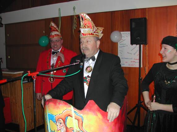 Sitzungspräsident Dieter Rudolph von der 1. Großen karnevalsgesellschaft 1949 Lohfelden e.V.