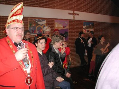 Präsident Klaus Missing mit der närrischen Runde beim Bürgermeisterempfang im Willi-Scarl-Haus